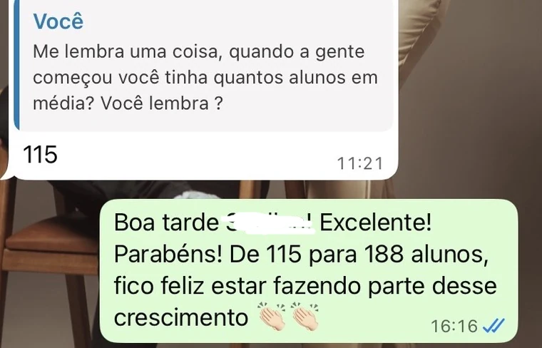Mentorado Sprint: estúdio/clínica saiu de 115 para 188 alunos