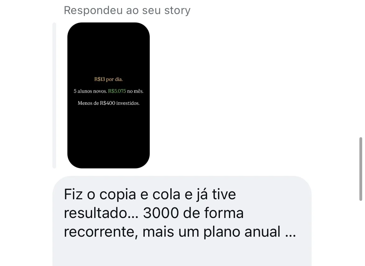 Depoimento: 3000 de forma recorrente