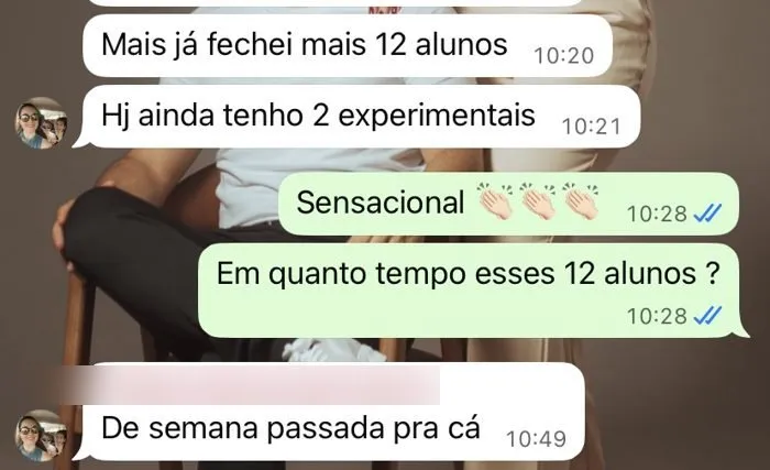 Depoimento 12 alunos em 10 dias