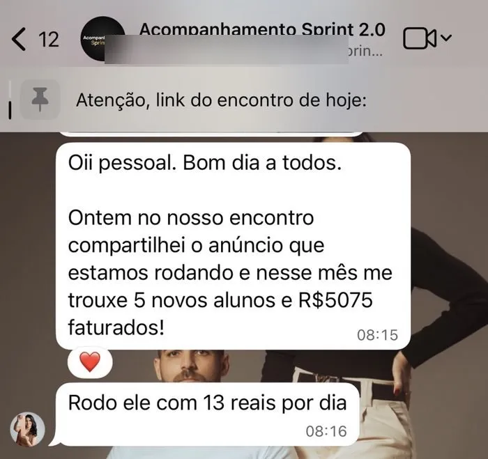 Depoimento grupo Acompanhamento Sprint